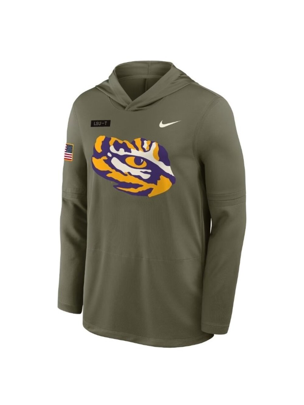 Nike LSU Tigers 2025 Military Appreciation Dri-FIT Hooded Sweatshirt